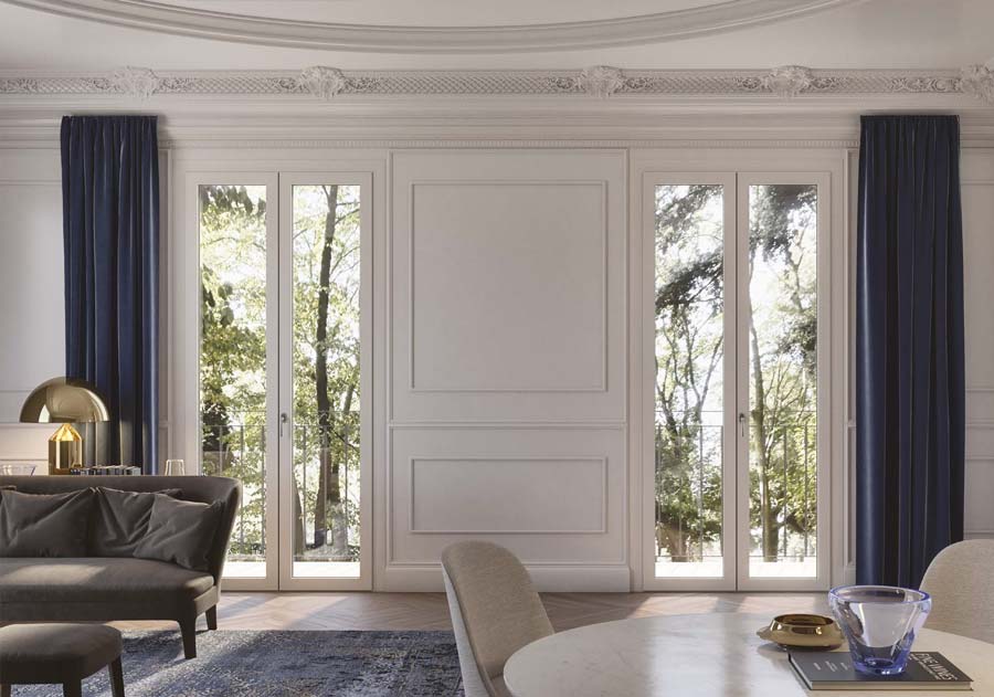 <strong>REFINED</strong> | 2-Leaf French Door | Matching Trim | Concealed Hardware | AluWindows